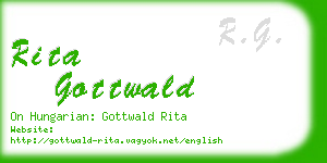 rita gottwald business card